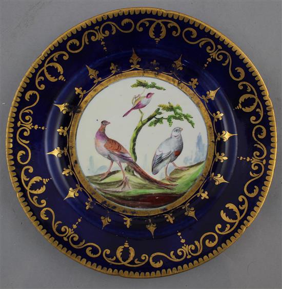 Two Coalport outside decorated dessert plates, c.1810, 21.5cm